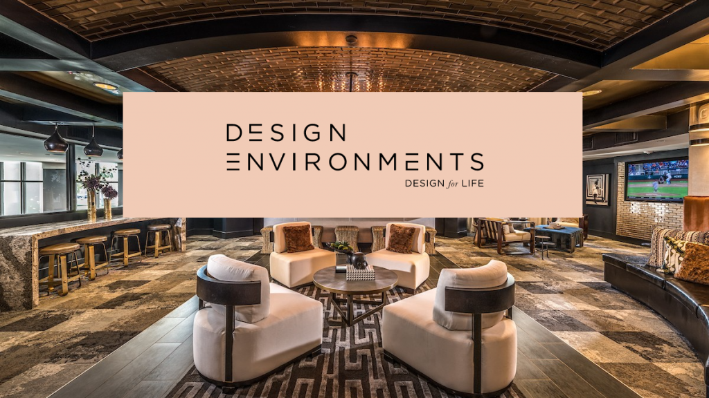 Design Environments logo on interior room